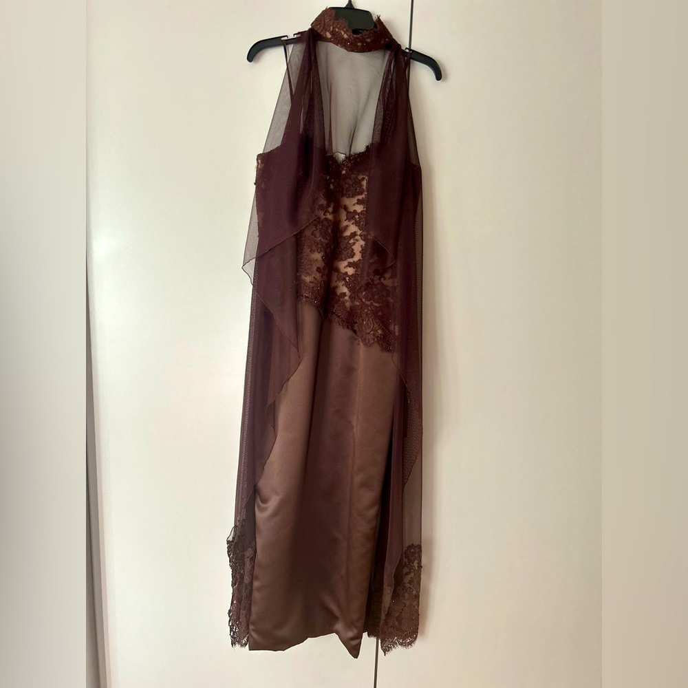 Rose Taft couture size 4-6 chocolate brown